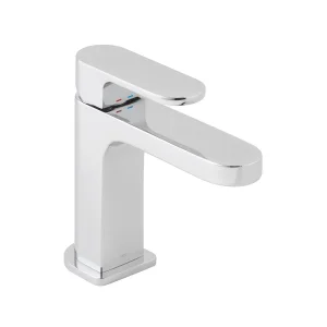 Vado Slim Life Mono Basin Mixer Smooth Bodied Single Lever Deck Mounted Without Universal Waste Chrome