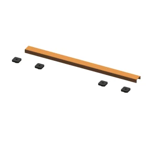 Abacus Elements Linear Waste Cover Plate 600mm Brushed Bronze