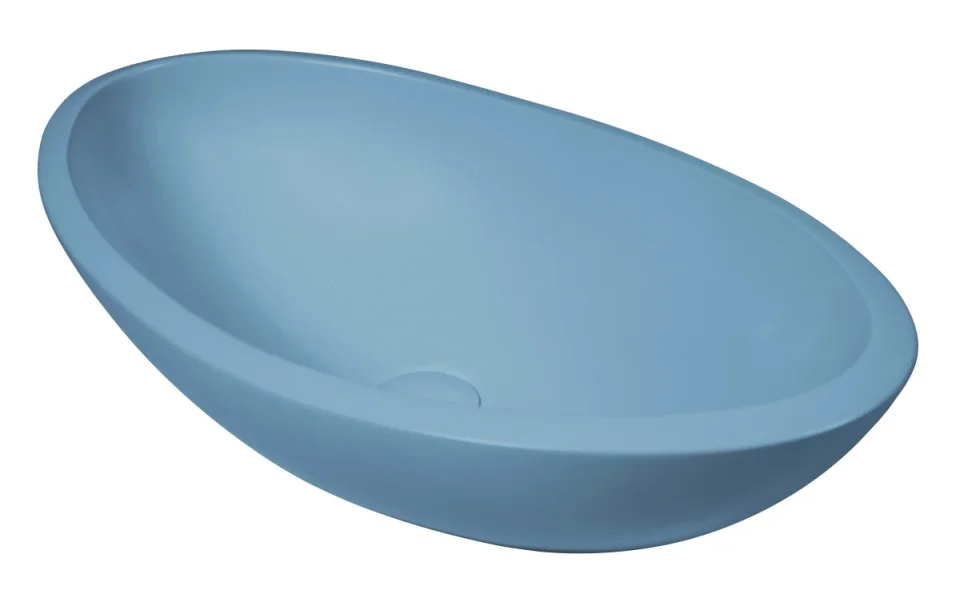 Bc Designs Kurv Basin 615 X 360 Powder Blue detail view - Image 2