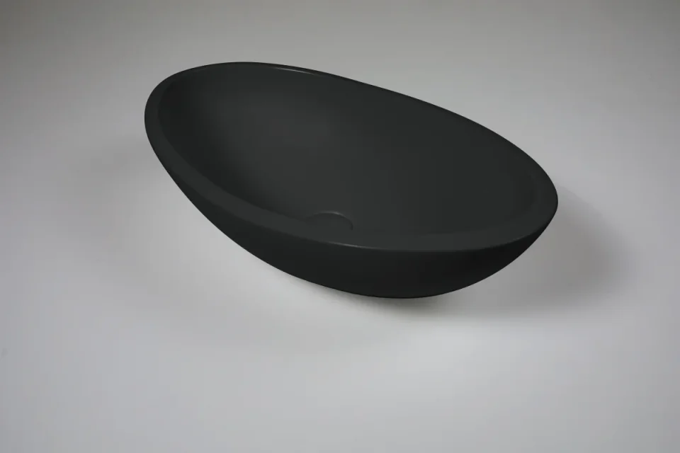 Bc Designs Kurv Basin 615 X 360 Gunmetal detail view - Image 1