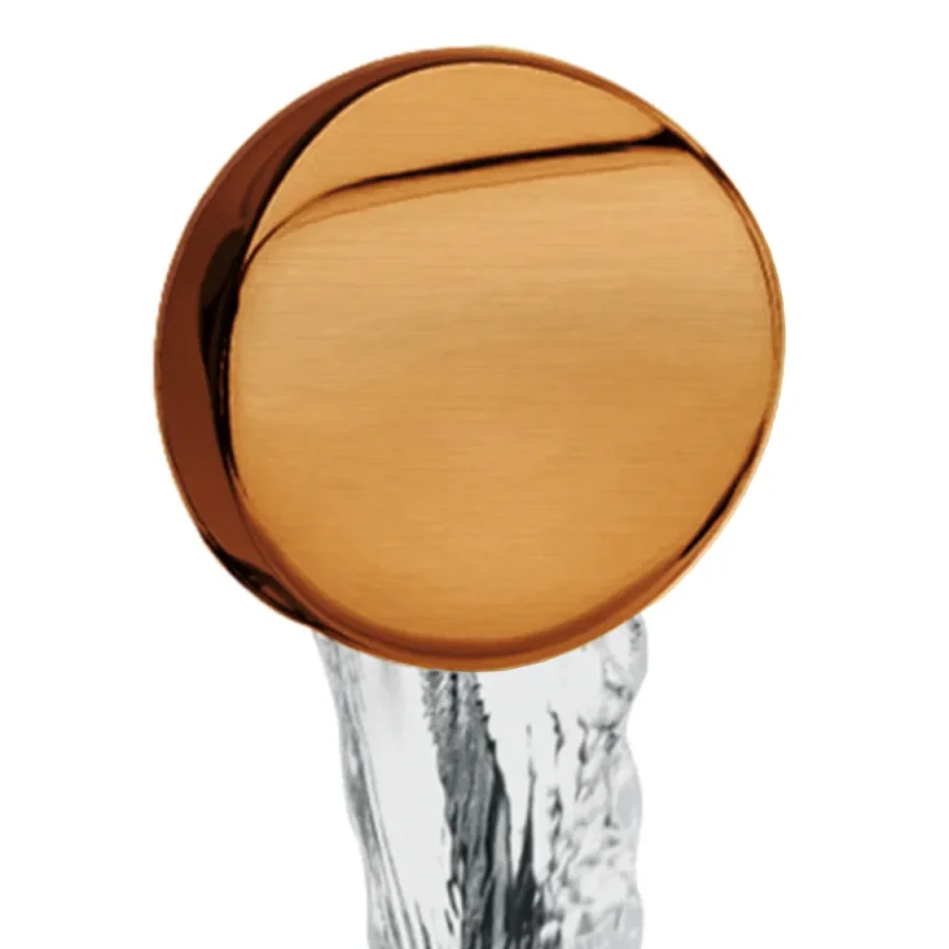 Bc Designs Overflow Filler & Push Down Waste Brushed Copper product image - Image 1