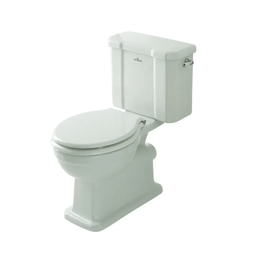 Bc Designs Victrion White Matt Toilet Seat S/close - Chrome Hinges Chrome detail view - Image 2
