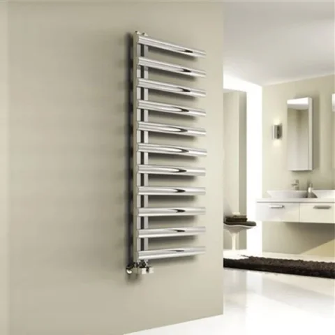 Reina Cavo 1230 X 500 Brushed Stainless Steel Towel Rail detail view - Image 4