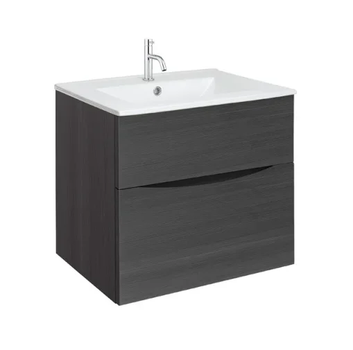 Crosswater Glide Ii 2 Drawer Basin Unit 600 Steelwood product image - Image 1