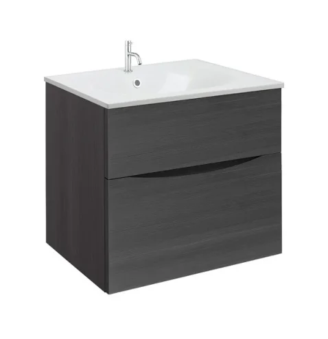 Crosswater Glide Ii 2 Drawer Basin Unit 600 Steelwood detail view - Image 5