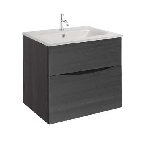 Crosswater Glide Ii 2 Drawer Basin Unit 600 Steelwood detail view - Image 6