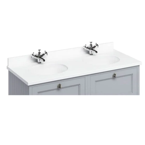 Burlington Minerva White With Double Vanity Bowl