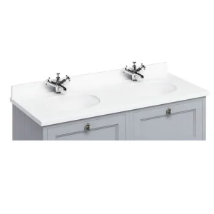 Burlington Minerva White With Double Vanity Bowl