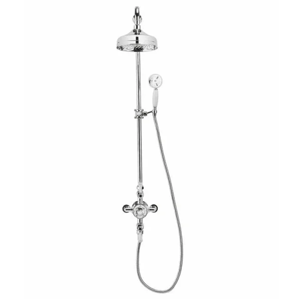 Crosswater Belgravia Thermo Shower Valve With 8" Fixed Head Chrome product image - Image 1