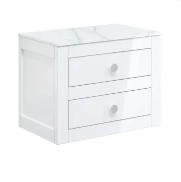 Crosswater Canvass Basin Unit 600 White Gloss product image - Image 1