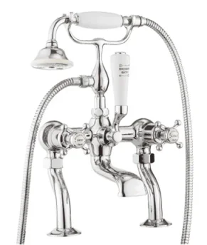 Crosswater Belgravia Crosshead Bath Shower Mixer Deck Mounted Chrome