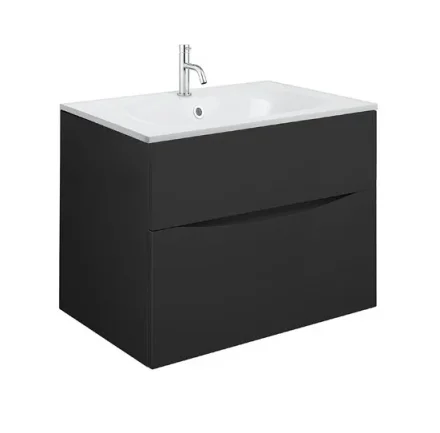 Crosswater Glide Ii 2 Drawer Basin Unit 700 Matt Black detail view - Image 5