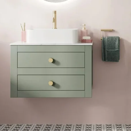 Crosswater Canvass Basin Unit 700 Sage Green detail view - Image 2