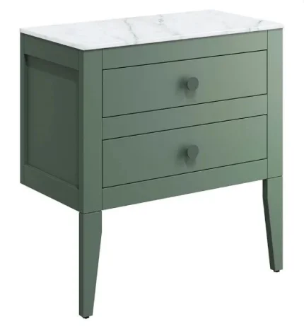 Crosswater Canvass Basin Unit 700 Sage Green detail view - Image 5
