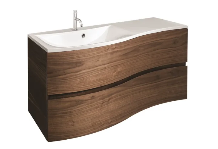 Crosswater Svelte S Basin Unit 1000 American Walnut product image - Image 1