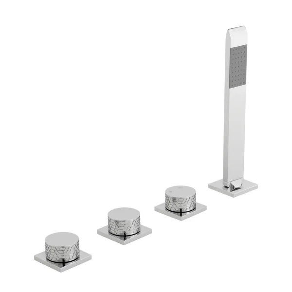 Vado Omika 4 Hole Bath Shower Mixer Without Spout Chrome