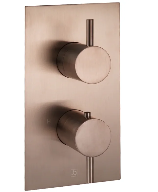 Just Taps Vos Two Outlet Thermostatic Concealed Valve Brushed Bronze product image - Image 1