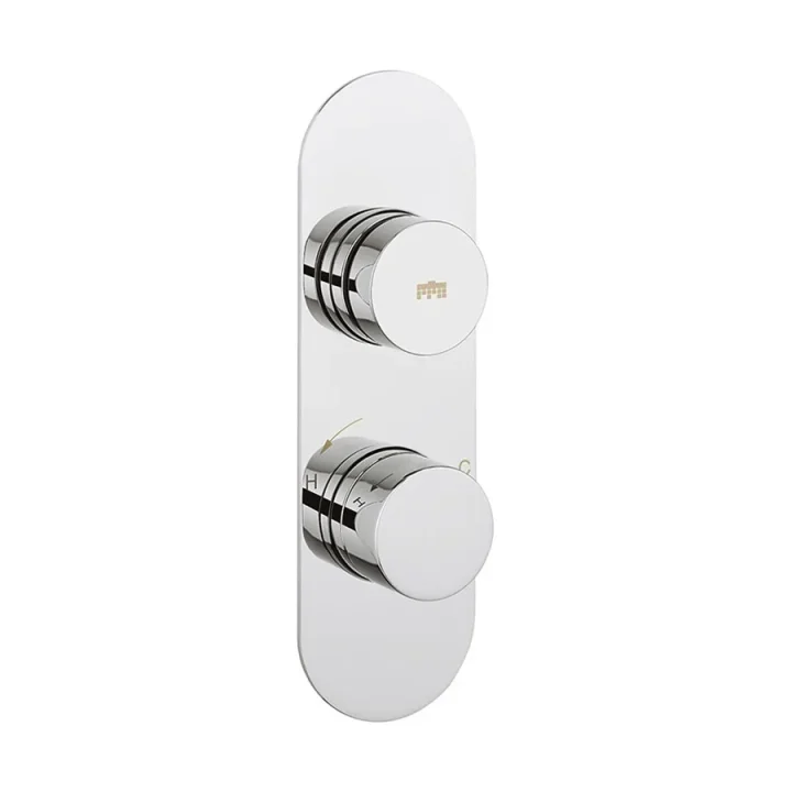 Crosswater Dial Central Single Outlet Thermostatic Shower Valve Chrome product image - Image 1