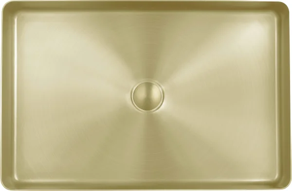 Just Taps Vos Brushed Brass Grade 316 Stainless Steel Counter Top Basin