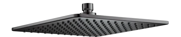 Just Taps Hix Square Shower Head 250mm Brushed Black