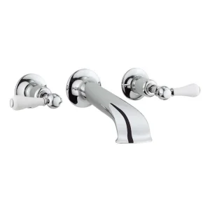 Crosswater Belgravia Lever Wall Stop Taps Chrome