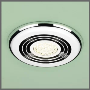 Hib Turbo Inline Fan, Chrome - Warm White Led 14.5 X D1.5cm