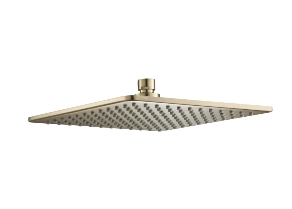 Just Taps Hix Sqare Shower Head 250mm Brushed Brass product image - Image 1