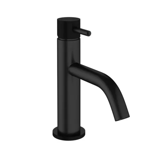 Crosswater Mpro Basin Monobloc Knurled No Waste Deck Mounted Matt Black product image - Image 1