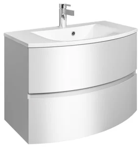 Crosswater Svelte Basin Unit 800 White Gloss