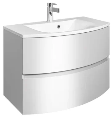 Crosswater Svelte Basin Unit 800 White Gloss product image - Image 1