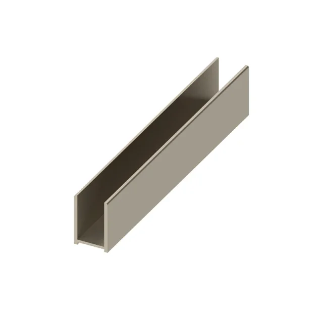 Abacus Glass Surface Channel -10mm Nickel - 2400mm product image - Image 1