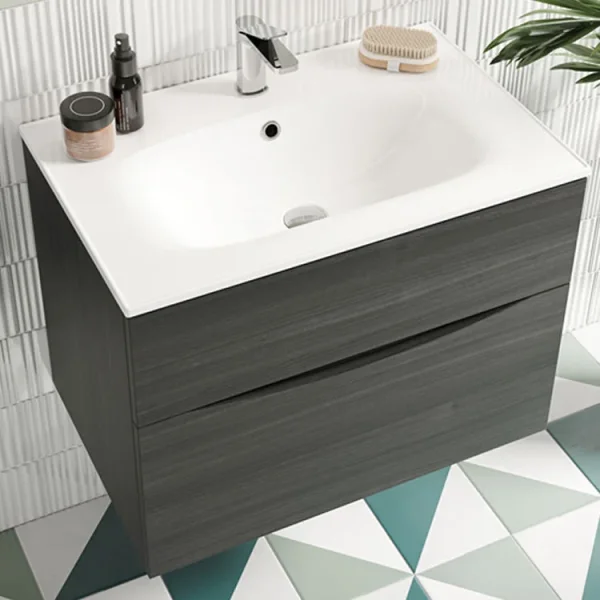 Crosswater Glide Ii 2 Drawer Basin Unit 500 Steelwood detail view - Image 2