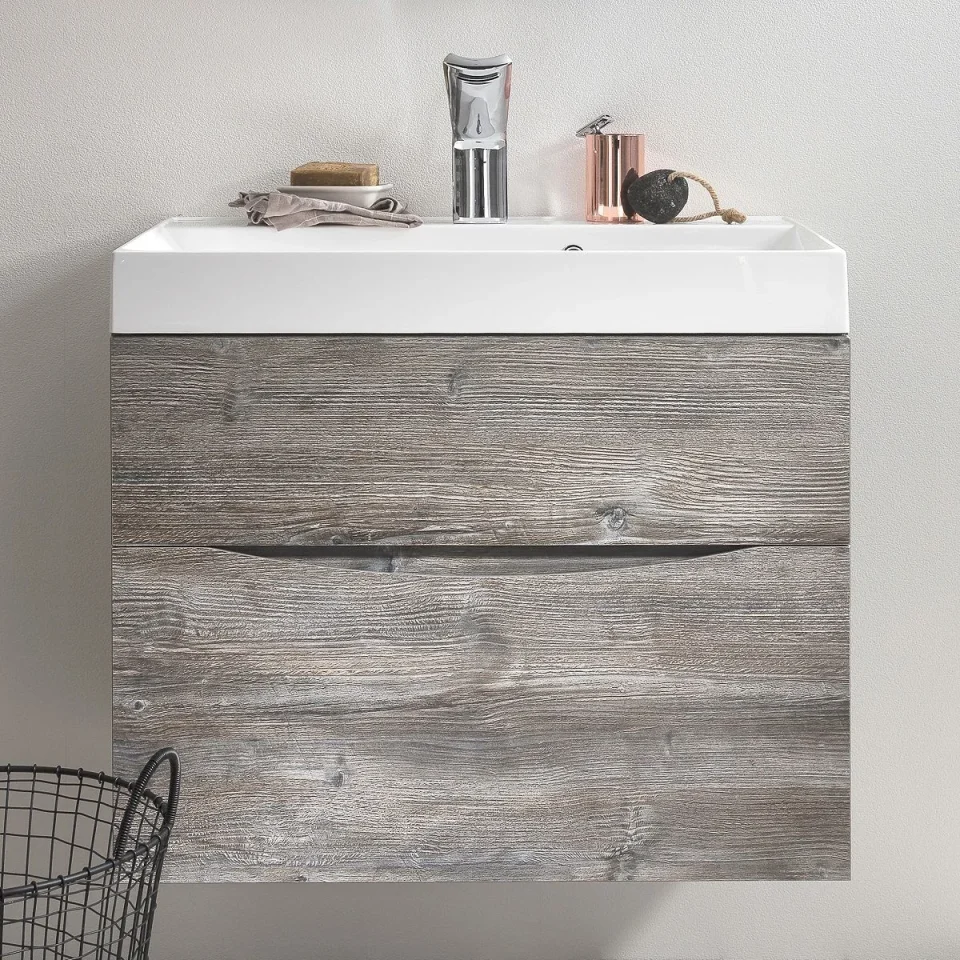 Crosswater Glide Ii 2 Drawer Basin Unit 500 Steelwood detail view - Image 4