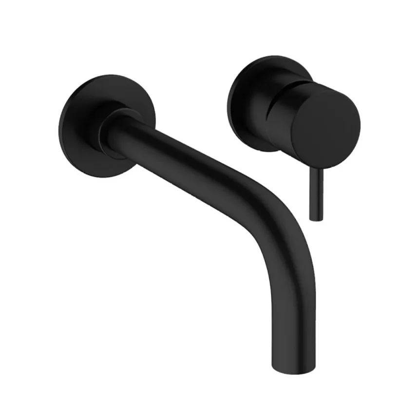 Crosswater Mpro Basin 2 Hole Set Wall Mounted Matt Black product image - Image 1