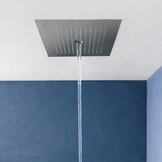Crosswater Mpro Stream 380x380 Recessed Shower Head Chrome detail view - Image 2