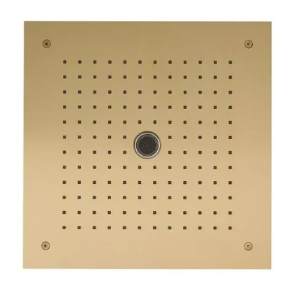 Crosswater Mpro Stream 380x380 Recessed Shower Head Brushed Brass detail view - Image 5