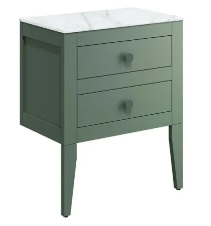 Crosswater Canvass Basin Unit 600 Sage Green detail view - Image 5