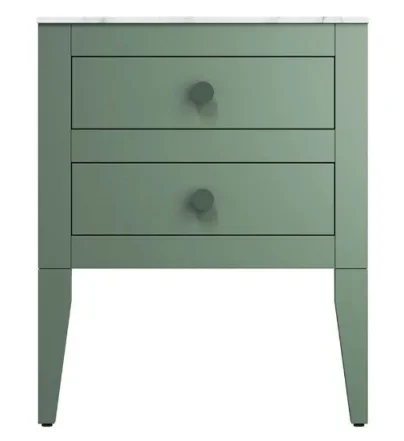 Crosswater Canvass Basin Unit 600 Sage Green detail view - Image 6