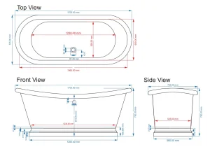 Bc Designs 1700 Copper Bath Copper/verdigris