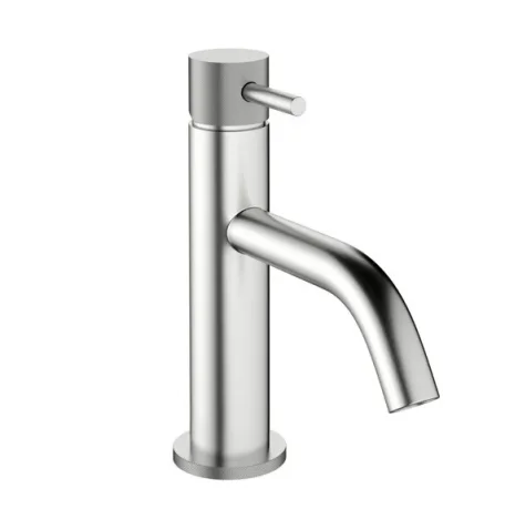 Crosswater Mpro Basin Monobloc Knurled No Waste Deck Mounted Stainless product image - Image 1