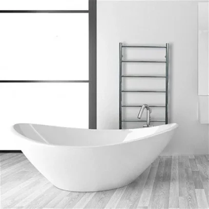 Jis Pevensey 975 X 520mm Radiator For Electric Heating Satin Stainless Steel detail view - Image 4