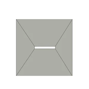 London Showers Em Lin 300 Shower Tray 12x12 Centre