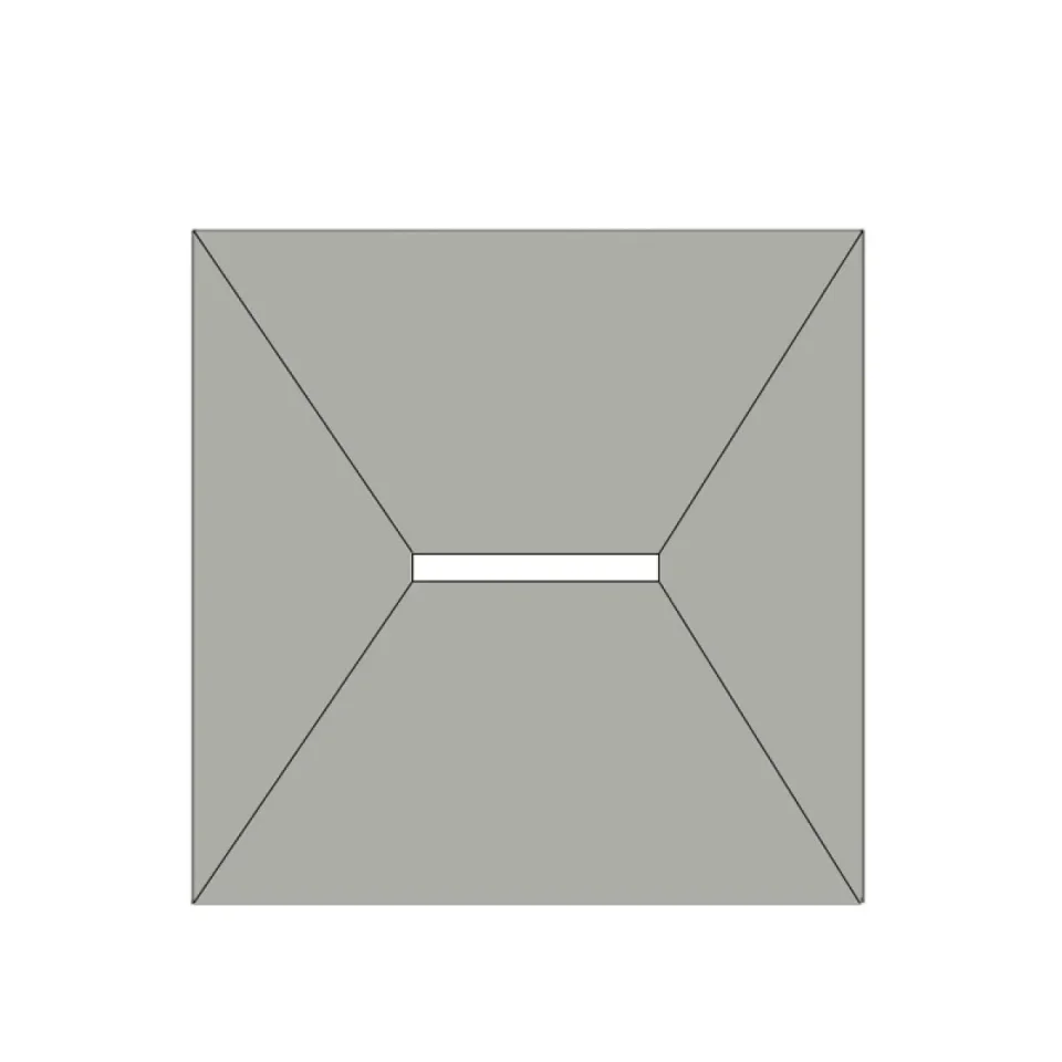 London Showers Em Lin 300 Shower Tray 12x12 Centre product image - Image 1