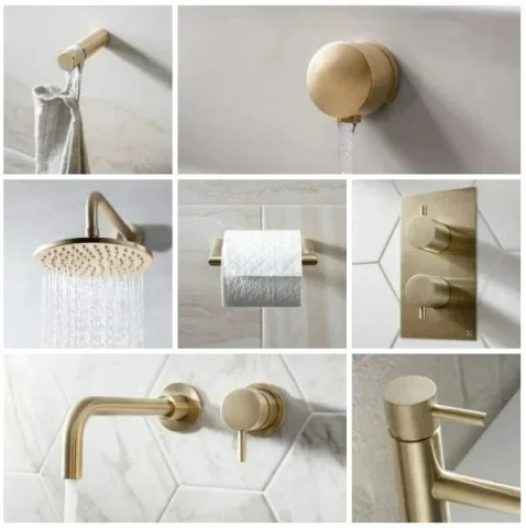 Crosswater Mpro Toilet Roll Holder Brushed Brass detail view - Image 5