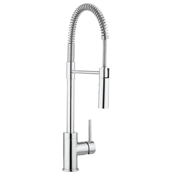 Crosswater Cook Side Lever Kitchen Mixer With Flexi Spray Chrome