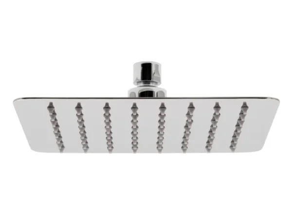 Vado Aquablade Single Function Easy Clean Slim Line Square Shower Head, 200mm (8") Chrome detail view - Image 2