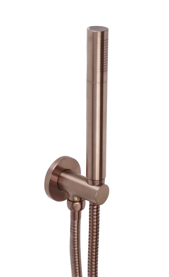 Just Taps Vos Round Water Outlet Hose & H/shower Att Brushed Bronze product image - Image 1