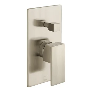 Vado Individual Notion 2 Outlet Concealed Single Lever Manual Valve With Diverter Brushed Nickel