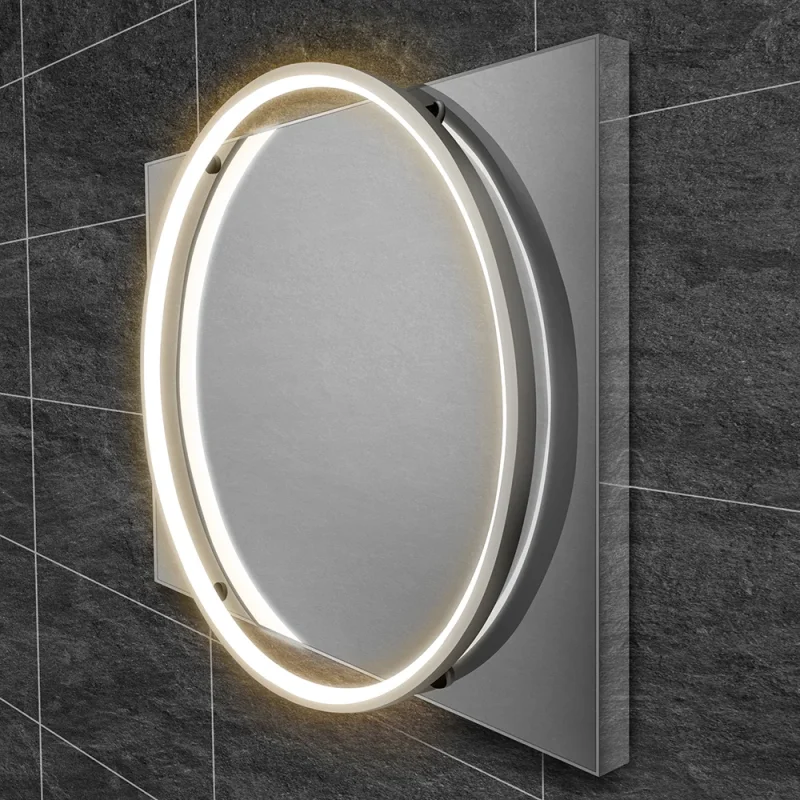 Hib Solas 60 Mirror (chrome Frame) H80 X W60 X D7.8cm product image - Image 1