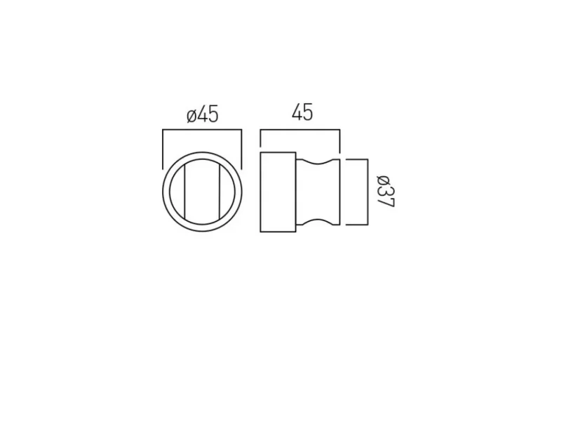 Vado Zoo Wall Mounted Shower Bracket Chrome technical drawing - Image 3